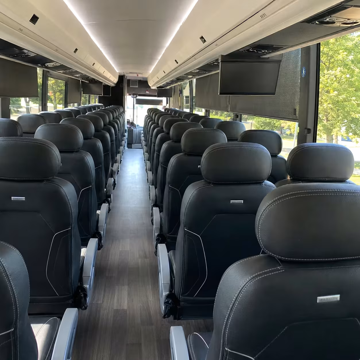 aurora charter bus interior