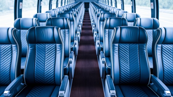 aurora 54 passenger charter bus rental