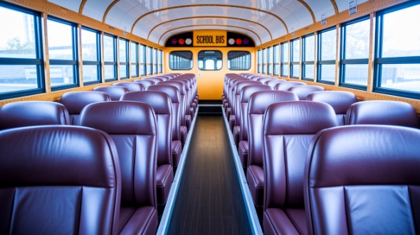 aurora school bus rental inside